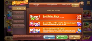 Invite Friends And Earn Money in Club Rummy