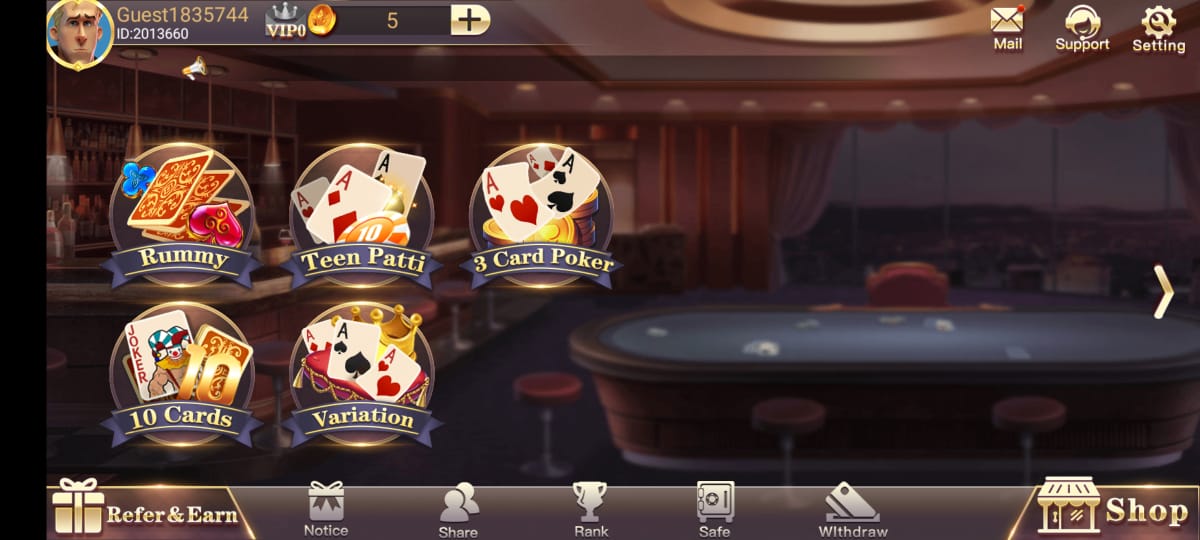 Available Game IN Elves Teen Patti
