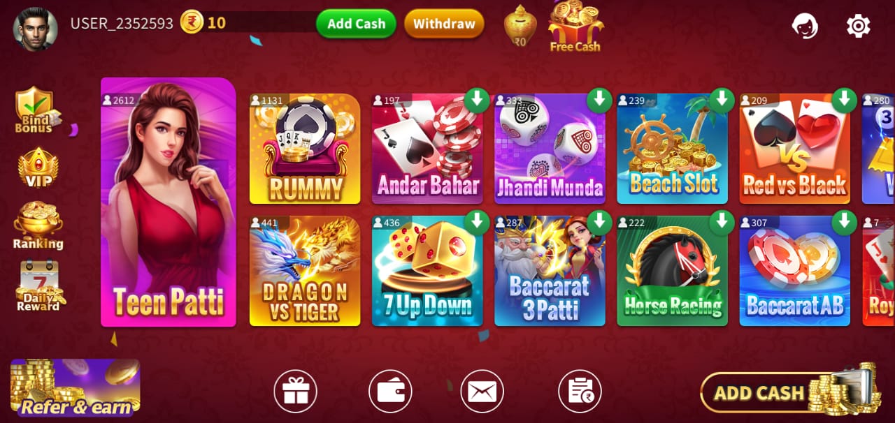 Available Game IN Teen Patti Sweet