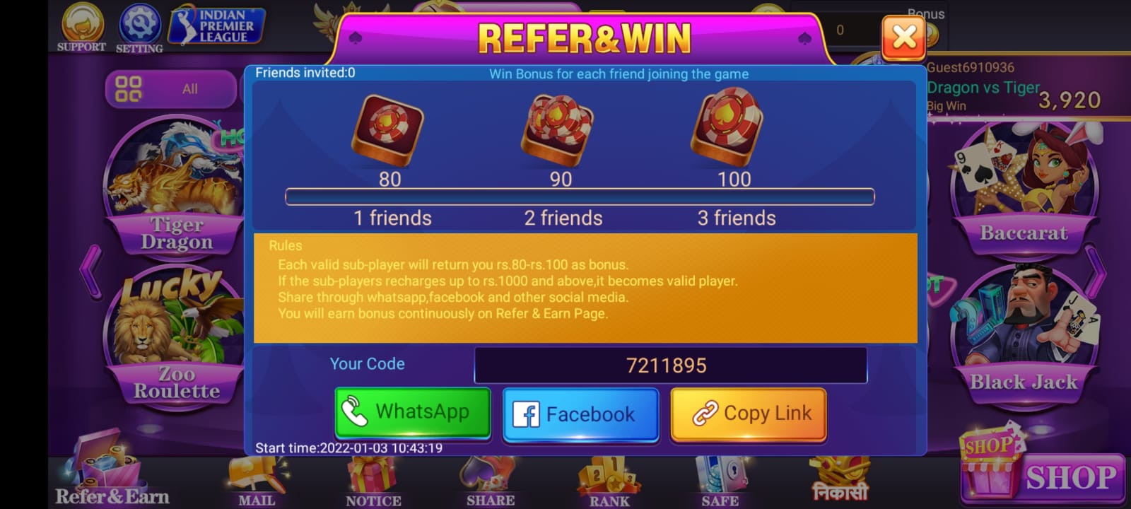 Invite Friends And Earn Money in Holy Rummy, Teen Patti Holy, RummyHoli