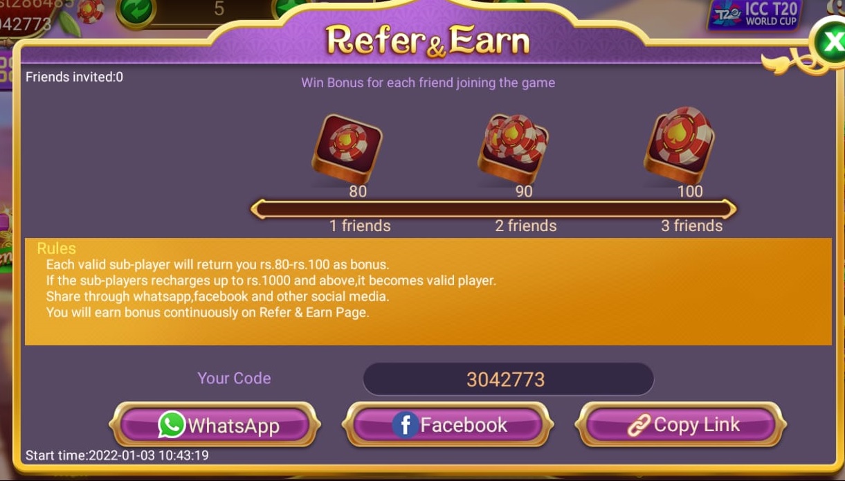 Refer And Earn Program IN Rummy Silver APK