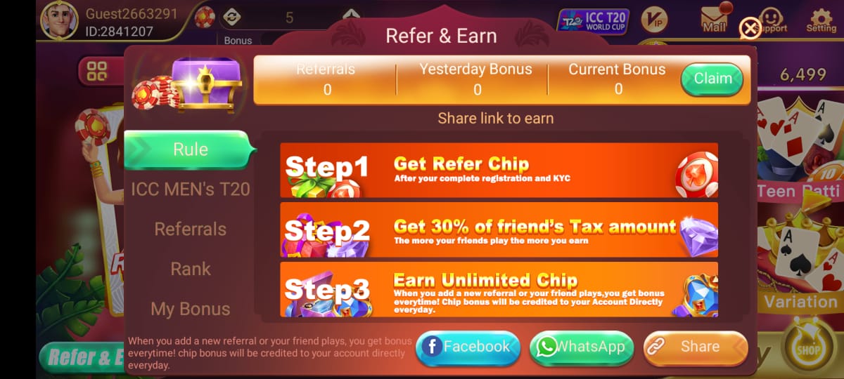 Refer & Earn Get Commission Up to Friends Recharge Tax Up To 30%