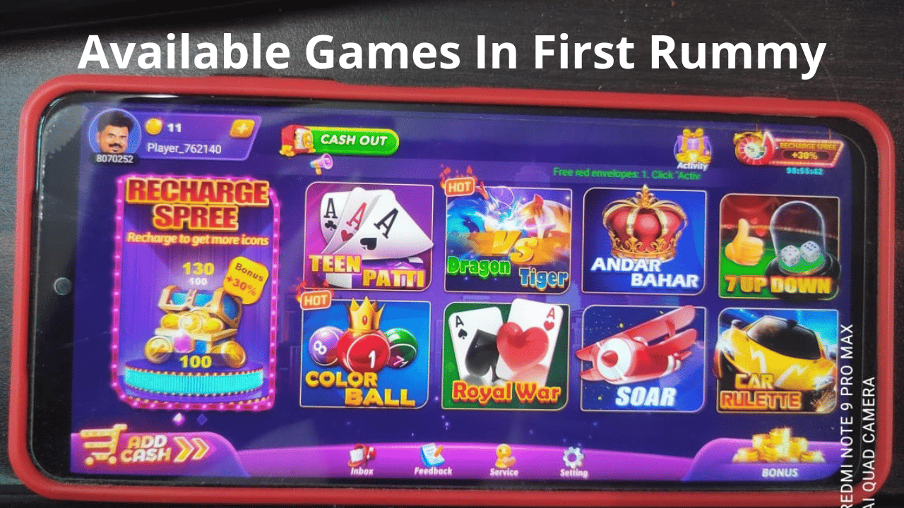 Available Games In First Rummy