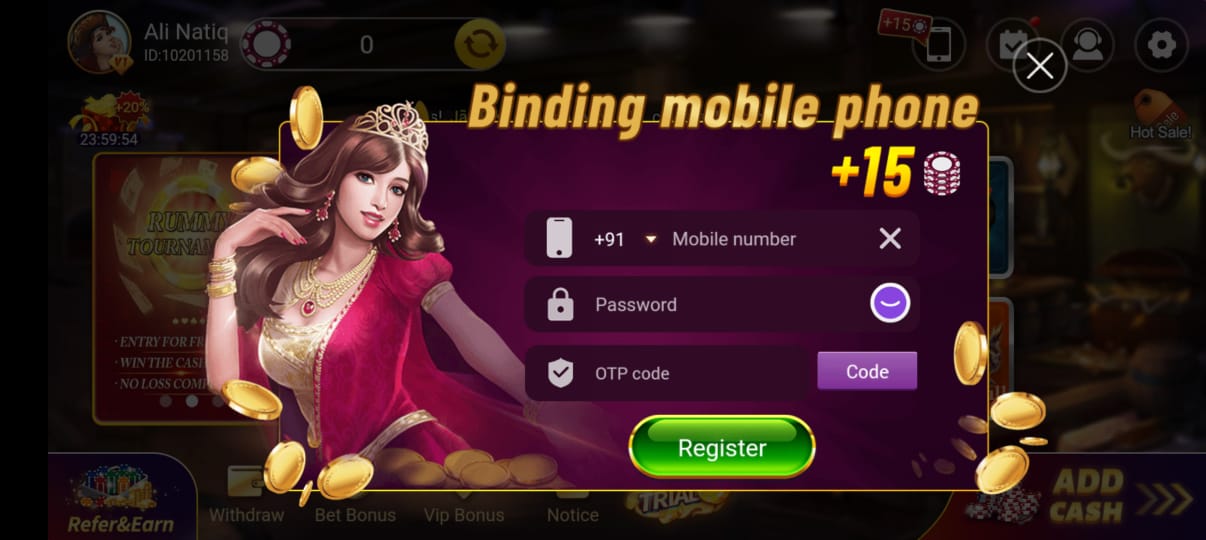 How To Sign Up in Speed Rummy Apk