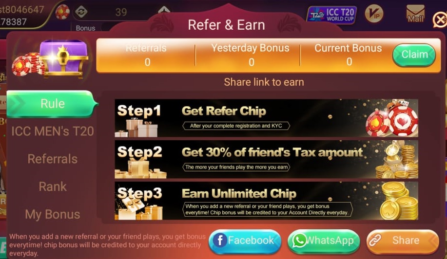 Invite Friends And Earn Real Cash With Rummy Lucky App