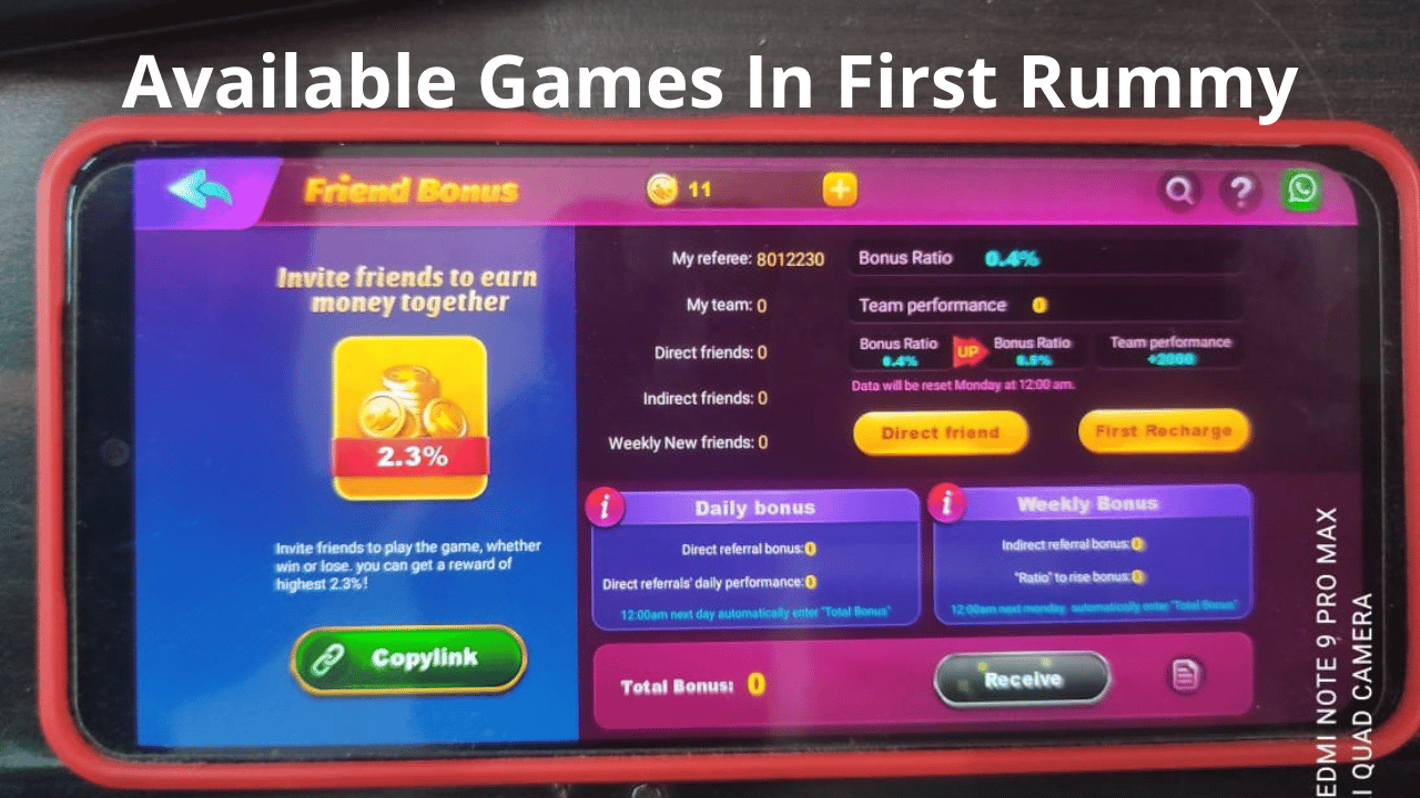 Refer & Earn In Rummy First Game 