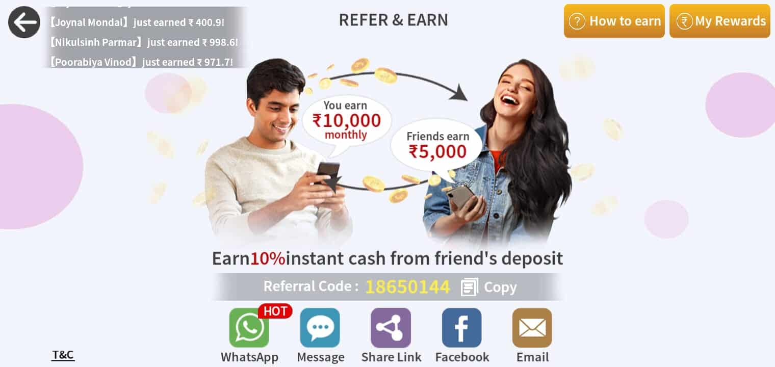 Invite Friends And Earn Unlimited Real Cash